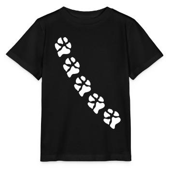 Empreintes de pattes pattes pattes chien chien - T-shirt bio MINI CREATOR Stanley/Stella Enfant - noir - Devant - Mikhail (115cm)
