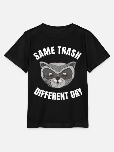 raccoon - Stanley/Stella MINI CREATOR Kids’ T-Shirt - black