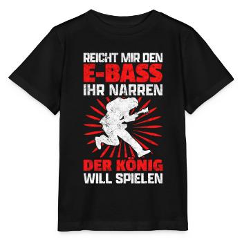 Reicht mir den E-Bass lustiger Bassist Spruch - Stanley/Stella Kinder T-Shirt MINI CREATOR  - Schwarz - Vorne - Mikhail (115cm)