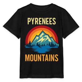 Pyrenäen-Gebirge Sonnenuntergang - Stanley/Stella Kinder T-Shirt MINI CREATOR  - Schwarz - Vorne - Mikhail (115cm)