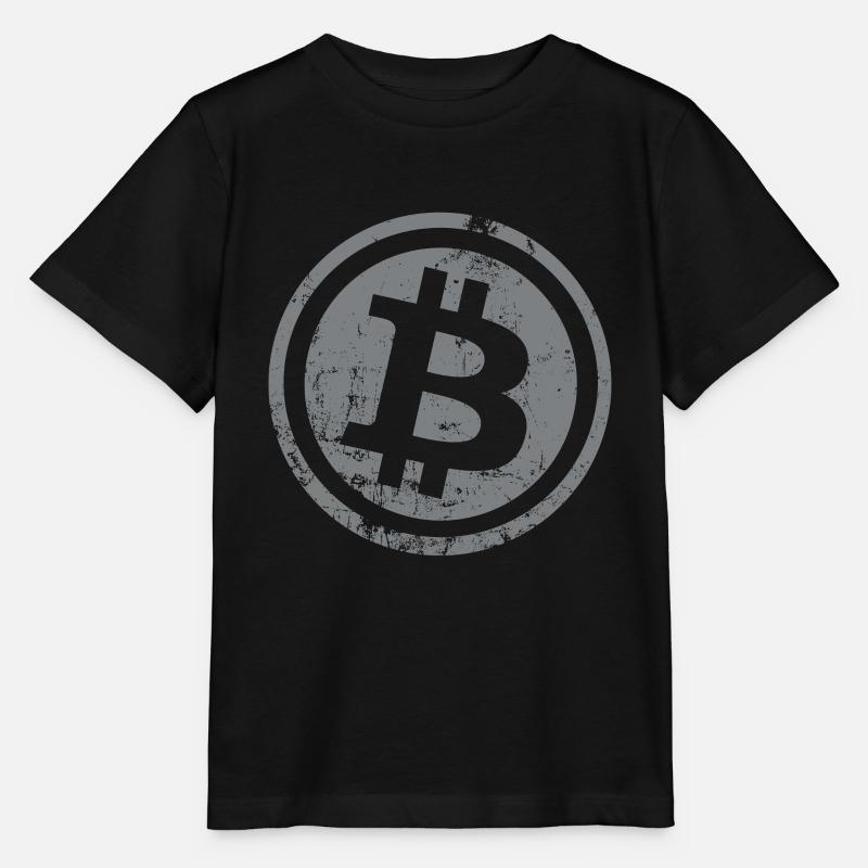 Bitcoin Button Kryptowährungen Bitcoins - Stanley/Stella Kinder T-Shirt MINI CREATOR - Schwarz