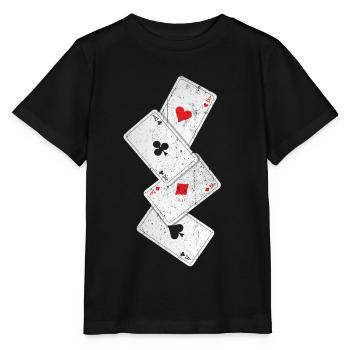 Poker - Stanley/Stella Kinder T-Shirt MINI CREATOR  - Schwarz - Vorne - Mikhail (115cm)