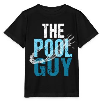 Pool pool boy swimming - Stanley/Stella MINI CREATOR Kids’ T-Shirt - black - Front - Mikhail (115cm)