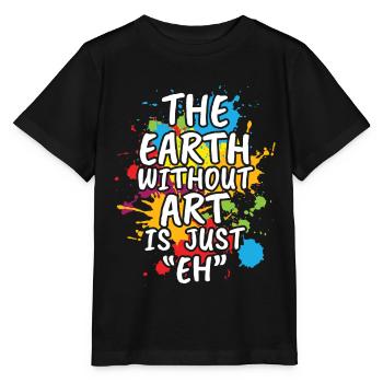 La Terre Sans-100 - T-shirt bio MINI CREATOR Stanley/Stella Enfant - noir - Devant - Mikhail (115cm)