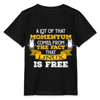 Linux Nerd Computer IT Geek - Stanley/Stella MINI CREATOR Kids’ T-Shirt - black - Front - Mikhail (115cm)