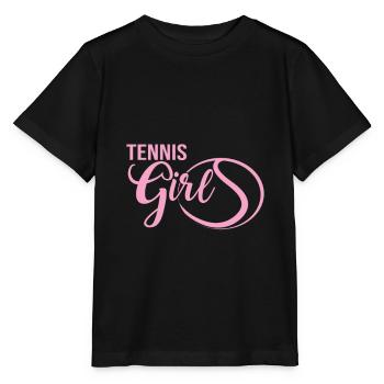 Tennis Girls Tennis Ball for Tennis Player - Stanley/Stella MINI CREATOR Kids’ T-Shirt - black - Front - Mikhail (115cm)