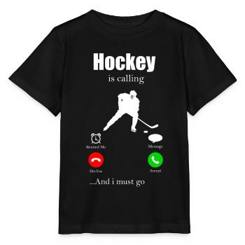 Icehockey Puck Geschenk Eishockey Hockey Floorball - Stanley/Stella Kinder T-Shirt MINI CREATOR  - Schwarz - Vorne - Mikhail (115cm)