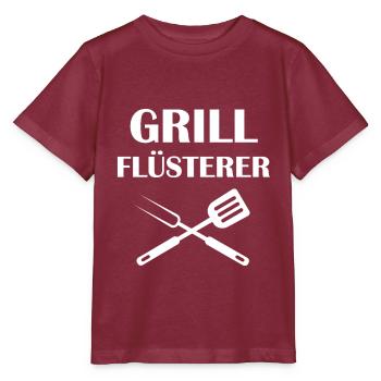 Grillen Grillkönig Grill Grillsaison Geschenk - Stanley/Stella Kinder T-Shirt MINI CREATOR  - Burgunderrot - Vorne - Kain (125cm)