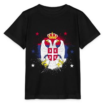 Serbien - Stanley/Stella Kinder T-Shirt MINI CREATOR  - Schwarz - Vorne - Mikhail (115cm)