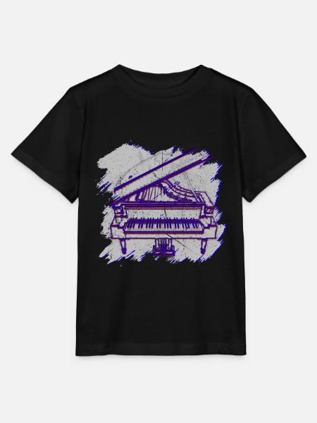 Klavier Geschenk Flügel Tshirt Piano Digitalpiano - Stanley/Stella Kinder T-Shirt MINI CREATOR  - Schwarz