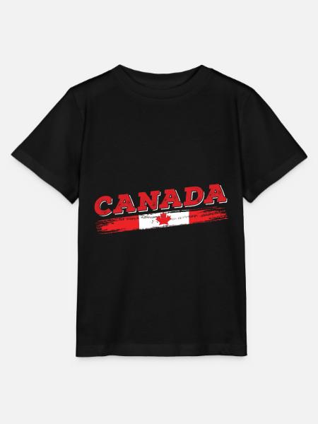Kanada Flagge Ahorn Kanadier kanadisch - Stanley/Stella Kinder T-Shirt MINI CREATOR - Schwarz
