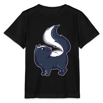 Doux putois graphismes puants Skunk cadeau - T-shirt bio MINI CREATOR Stanley/Stella Enfant - noir - Devant - Mikhail (115cm)