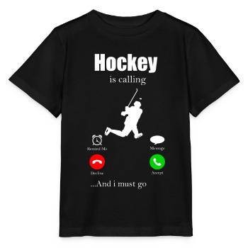 Icehockey Puck Geschenk Eishockey Hockey Floorball - Stanley/Stella Kinder T-Shirt MINI CREATOR  - Schwarz - Vorne - Mikhail (115cm)