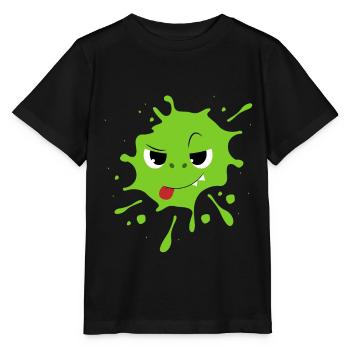 Monstres Enfants visage doux insolent taches de peinture Splash - T-shirt bio MINI CREATOR Stanley/Stella Enfant - noir - Devant - Mikhail (115cm)