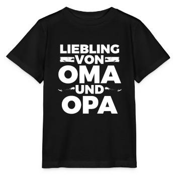 Liebling von Oma und Opa - Stanley/Stella Kinder T-Shirt MINI CREATOR  - Schwarz - Vorne - Mikhail (115cm)