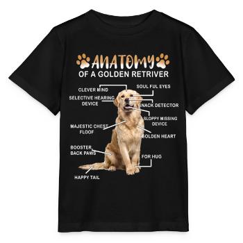 Golden Golden Retriever Dog - Stanley/Stella MINI CREATOR Kids’ T-Shirt - black - Front - Mikhail (115cm)