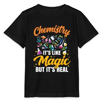 Chemistry Gift Chemist Science Molecule Atom - Stanley/Stella MINI CREATOR Kids’ T-Shirt - black - Front - Mikhail (115cm)