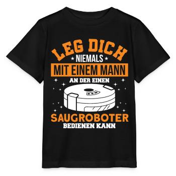 Reinigungskraft Saugroboter Putzkraft Geschenk - Stanley/Stella Kinder T-Shirt MINI CREATOR  - Schwarz - Vorne - Mikhail (115cm)