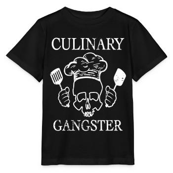 Culinary Gangster Skull Chef - Stanley/Stella MINI CREATOR Kids’ T-Shirt - black - Front - Mikhail (115cm)