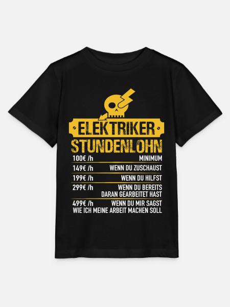 Elektriker Stundenlohn - Stanley/Stella Kinder T-Shirt MINI CREATOR  - Schwarz