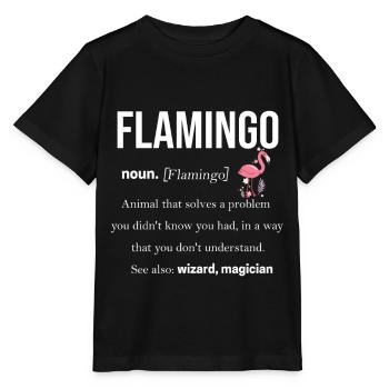 Flamingo - T-shirt bio MINI CREATOR Stanley/Stella Enfant - noir - Devant - Mikhail (115cm)
