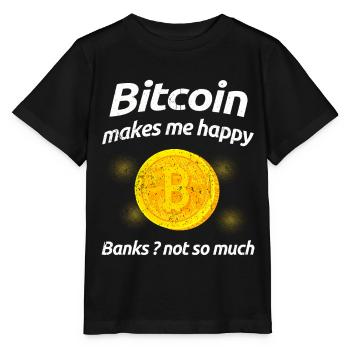 Bitcoin - Stanley/Stella MINI CREATOR Kids’ T-Shirt - black - Front - Mikhail (115cm)