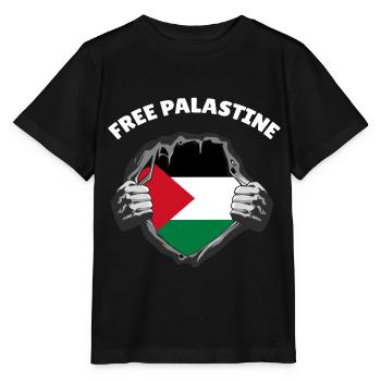 Free Palestine Palestinian Palestine T-Shirt - Stanley/Stella MINI CREATOR Kids’ T-Shirt - black - Front - Mikhail (115cm)