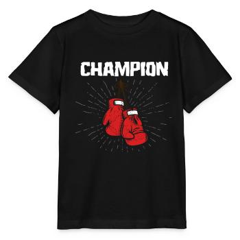 Boxen Champ - Stanley/Stella Kinder T-Shirt MINI CREATOR  - Schwarz - Vorne - Mikhail (115cm)