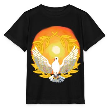 Lumière du soleil Colombe Dieu Jésus Paix Création - T-shirt bio MINI CREATOR Stanley/Stella Enfant - noir - Devant - Mikhail (115cm)