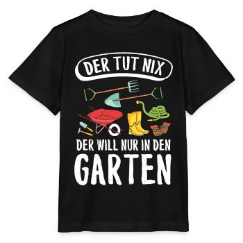 Garten - Stanley/Stella Kinder T-Shirt MINI CREATOR  - Schwarz - Vorne - Mikhail (115cm)