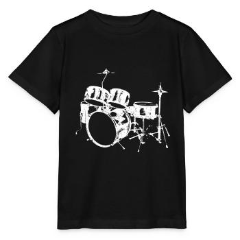 Schlagzeuger Tshirt Rock Bass für Drummer Musiker - Stanley/Stella Kinder T-Shirt MINI CREATOR  - Schwarz - Vorne - Mikhail (115cm)