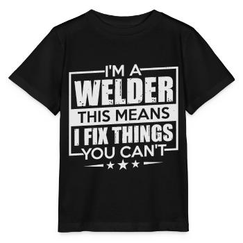 welding welding - Stanley/Stella MINI CREATOR Kids’ T-Shirt - black - Front - Mikhail (115cm)