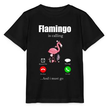 Flamingo - T-shirt bio MINI CREATOR Stanley/Stella Enfant - noir - Devant - Mikhail (115cm)