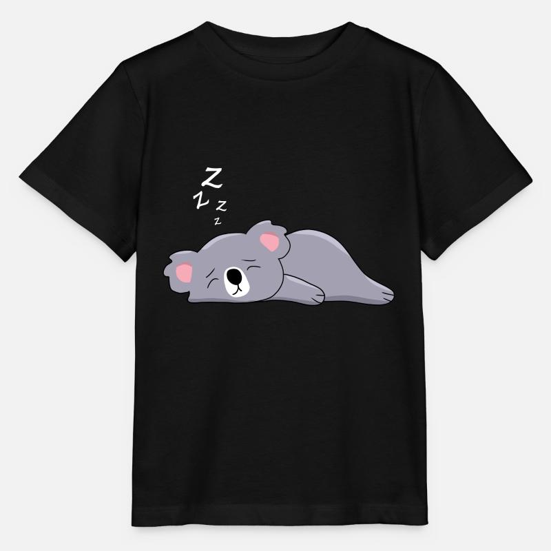 Sommeil de Koala Motif du sommeil - T-shirt bio MINI CREATOR Stanley/Stella Enfant - noir