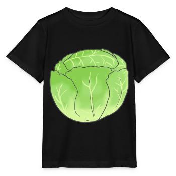 Eisbergsalat Kohl Gemüse Bio Vegetarisch Garten - Stanley/Stella Kinder T-Shirt MINI CREATOR  - Schwarz - Vorne - Mikhail (115cm)