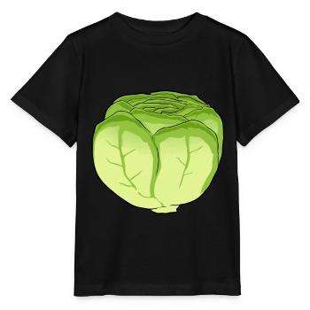 Lettuce Salad Cabbage Cabbage Head Vegetable Kitchen - Stanley/Stella MINI CREATOR Kids’ T-Shirt - black - Front - Mikhail (115cm)