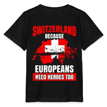 Switzerland - Stanley/Stella MINI CREATOR Kids’ T-Shirt - black - Front - Mikhail (115cm)