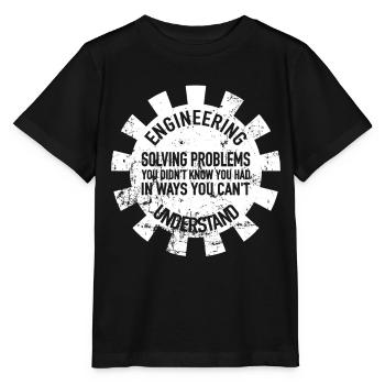 Engrenage Ingénieur Ingénieur Ingénieur Ingénieur - T-shirt bio MINI CREATOR Stanley/Stella Enfant - noir - Devant - Mikhail (115cm)