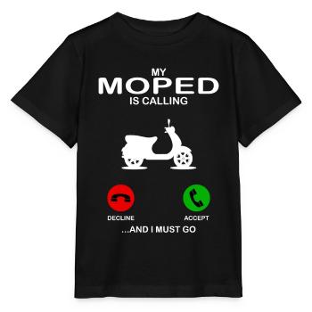 moped - Stanley/Stella Kinder T-Shirt MINI CREATOR  - Schwarz - Vorne - Mikhail (115cm)