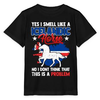Icelandic Horse Gift Horse Pony Tölt Iceland Horse - Stanley/Stella MINI CREATOR Kids’ T-Shirt - black - Front - Mikhail (115cm)