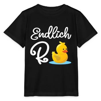 Endlich Rentnerin - Endlich Rente Ente - Stanley/Stella Kinder T-Shirt MINI CREATOR  - Schwarz - Vorne - Mikhail (115cm)