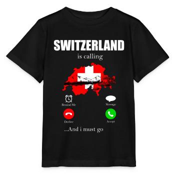 Switzerland - Stanley/Stella MINI CREATOR Kids’ T-Shirt - black - Front - Mikhail (115cm)