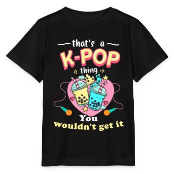 K-pop - Stanley/Stella MINI CREATOR Kids’ T-Shirt - black - Front - Mikhail (115cm)