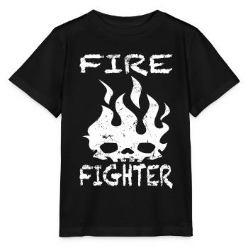 Firefighter fire Firefighters firefighter - Stanley/Stella MINI CREATOR Kids’ T-Shirt - black - Front - Mikhail (115cm)