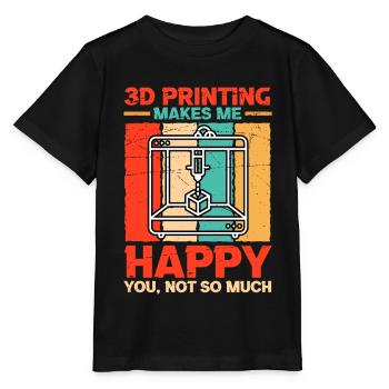 3d Print Printer 3d Printer Printing Gift - Stanley/Stella MINI CREATOR Kids’ T-Shirt - black - Front - Mikhail (115cm)