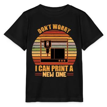 3d Print Printer 3d Printer Printing Gift - Stanley/Stella MINI CREATOR Kids’ T-Shirt - black - Front - Mikhail (115cm)