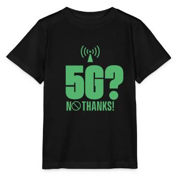 5G? Nein Danke! Gegner Mobilfunk 5G Strahlung - Stanley/Stella Kinder T-Shirt MINI CREATOR  - Schwarz - Vorne - Mikhail (115cm)
