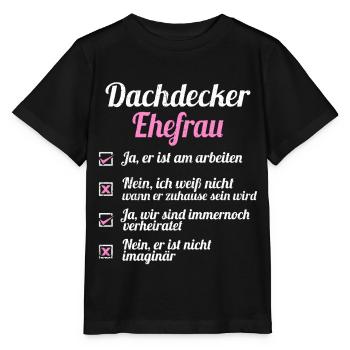 Dachdecker Tshirt Zunft Dachspengler Handwerk Dach - Stanley/Stella Kinder T-Shirt MINI CREATOR  - Schwarz - Vorne - Mikhail (115cm)