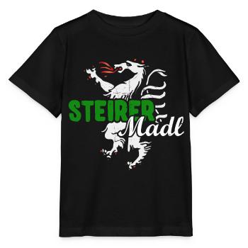 Steirermadl Steiermark Spruch Steirer Madl lustig - Stanley/Stella Kinder T-Shirt MINI CREATOR  - Schwarz - Vorne - Mikhail (115cm)