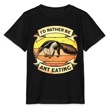 Fourmilière Anteater Wildlife - T-shirt bio MINI CREATOR Stanley/Stella Enfant - noir - Devant - Mikhail (115cm)